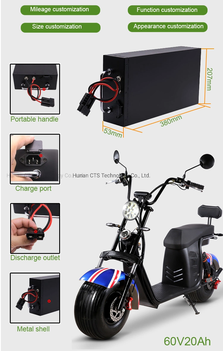 LiFePO4 60V 72V Waterproof Deep Cycle LiFePO4 Cell 60ah 100ah Li-ion Battery for Electric Motorcycle