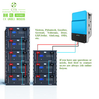 48v 100ah 200ah Lifepo4 Server Rack Battery 5kwh 10kwh 24v For Solar System