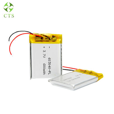 603040 Rechargeable Headset 3.7v 600mAh Lipo Battery With Japan MOS Protector