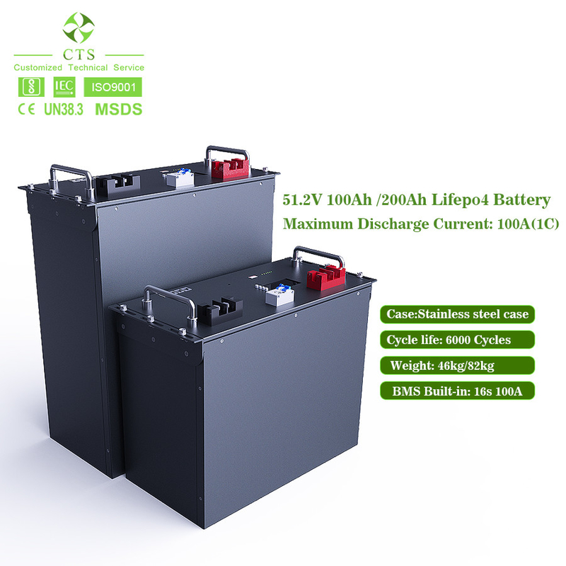 Off Grid Solar Power System Lifepo4 Lithium Ion Battery 48v 96v 192v 100ah 200ah 300ah 400ah