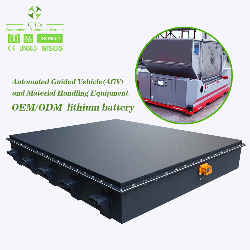 CTS high voltage 500v 100ah 200ah 50kwh 100kwh EV Lifepo4 Battery Pack For AGV electric tractor
