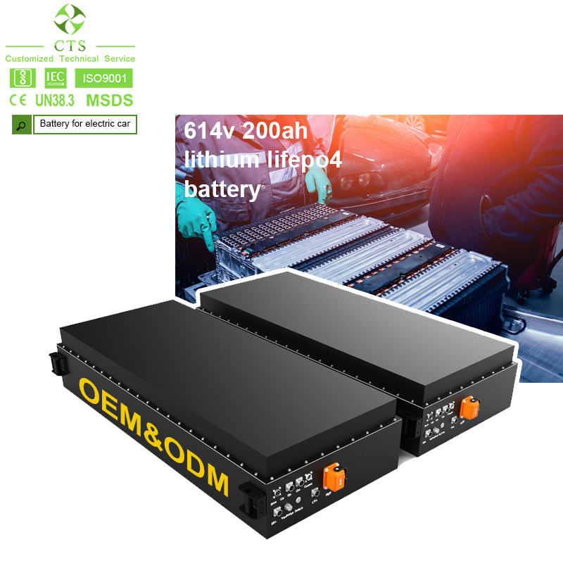 New design  614V 100ah 200ah 120kw lifepo4 Lithium Battery Pack for Electric Vehicle Electric Car with BMS