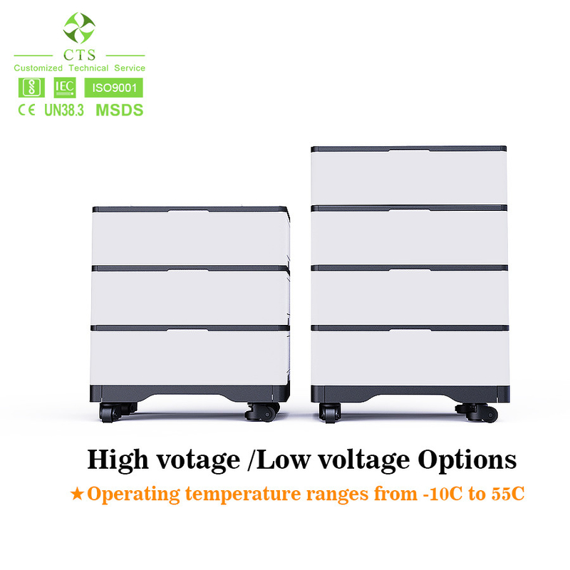 Home Solar Lifepo4 Stackable Battery Pack 100v 200v 300v 400v 100ah Lithium Ion For Energy Storage