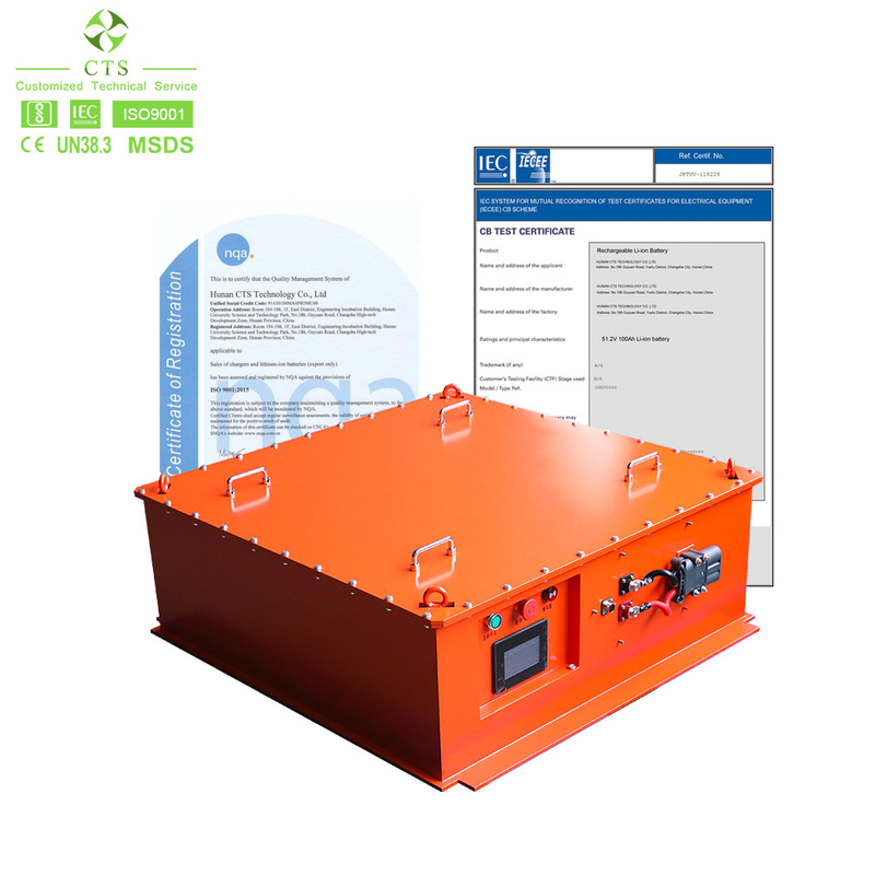 CTS Rechargeable Lifepo4 Battery 48V 302Ah 15kwh With LED Display For Tramcar