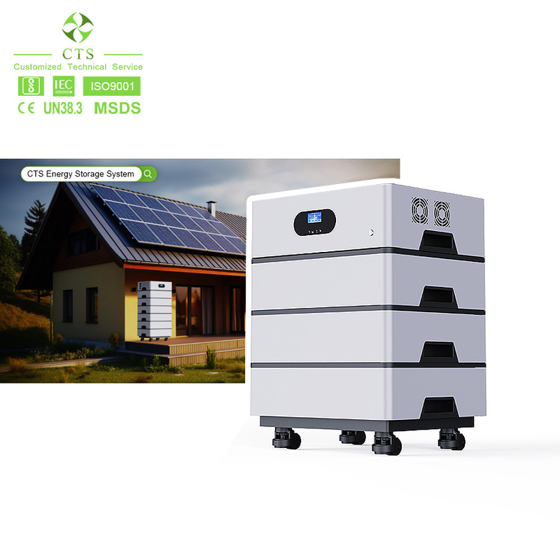 CTS Home Solar Lifepo4 Stackable Battery Pack 48v 100ah 10kwh 20kwh 30kwh With 5KW Inverter