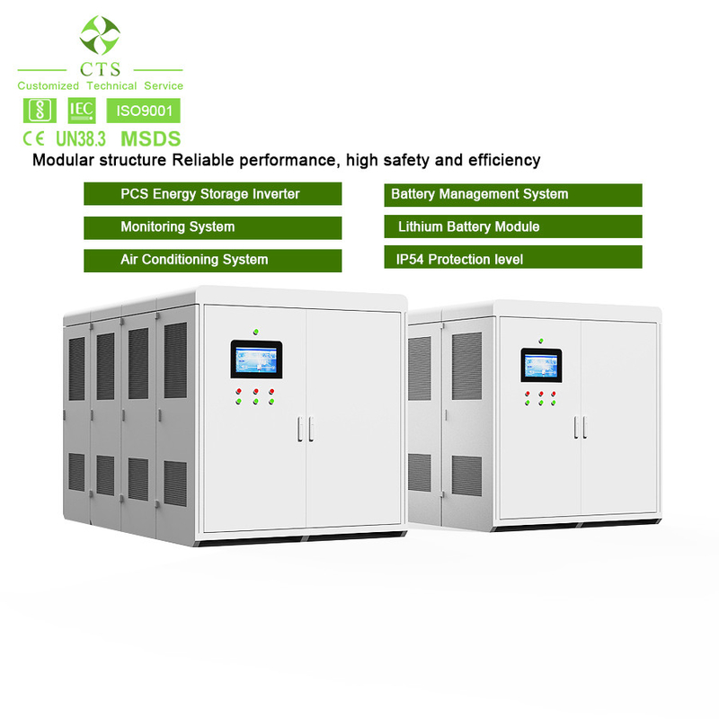 CTS BESS 150kwh 300kwh Energy Storage Battery Container With 50KW 100kW DC Fast CCS2 EV Charger